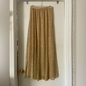Gold sparkly maxi skirt LULUS